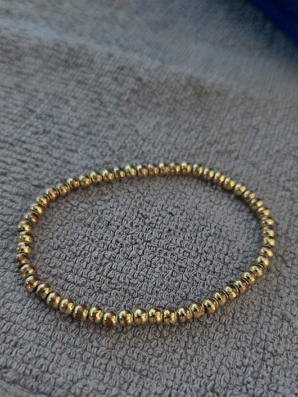 Classic Gold Beaded Stretch Bracelet - Women's Jewelry